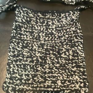 Black and white shoulder bag